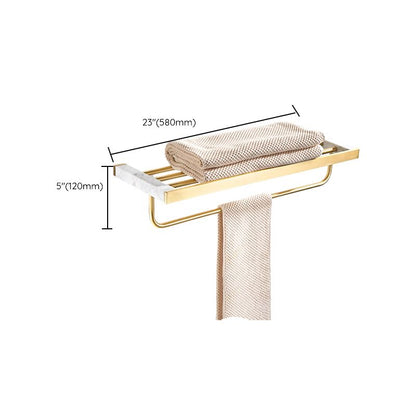 Luxury Marble Bathroom Accessories Set with Shelf