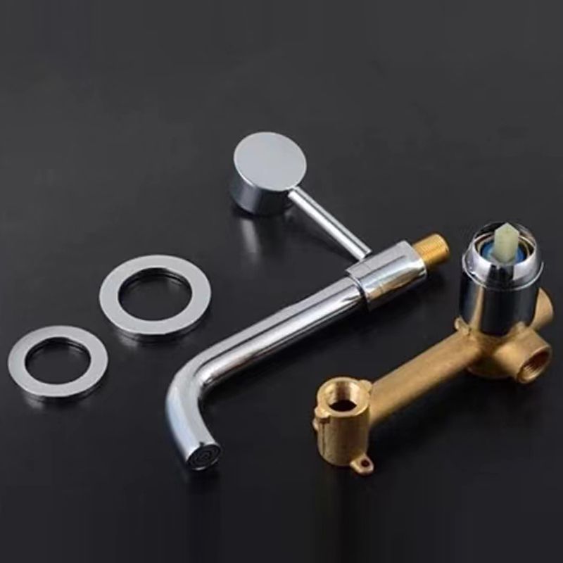 Wall Mount Bathroom Sink Faucet Single Handle Mixer