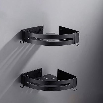 Sleek Black Bathroom Storage Set, 3 Piece Shelf