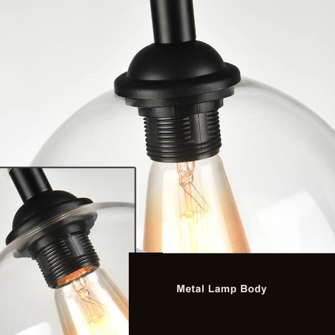 Vintage Natural Glass Pendant Light Fixture