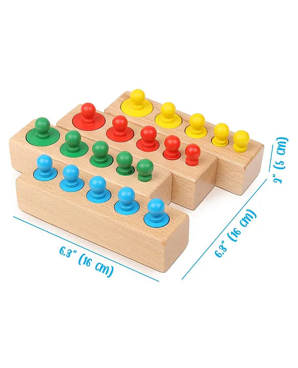 Natural Wooden Sensory Block Puzzle Set