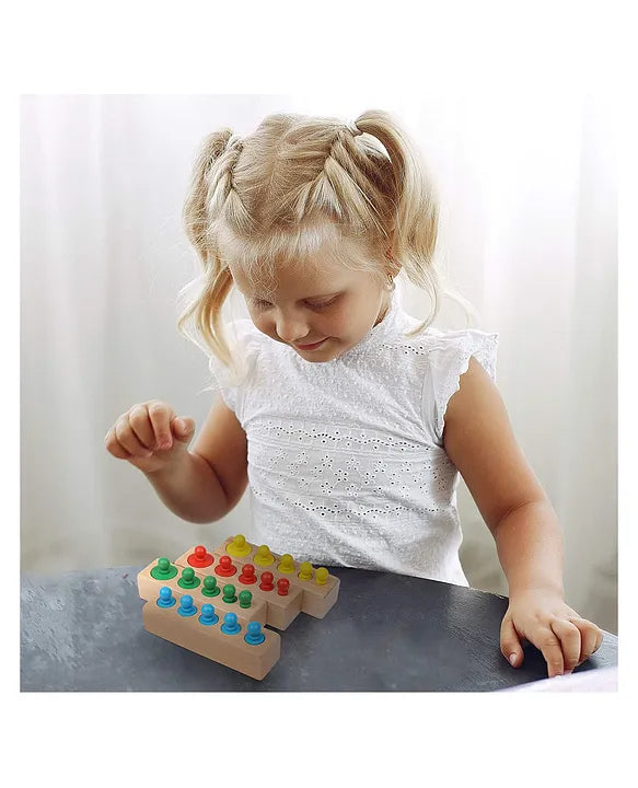 Natural Wooden Sensory Block Puzzle Set