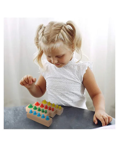 Natural Wooden Sensory Block Puzzle Set