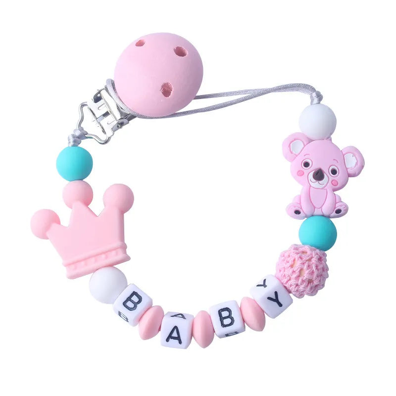Cute Baby Pacifier Clip with Teddy Bear