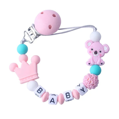 Cute Baby Pacifier Clip with Teddy Bear