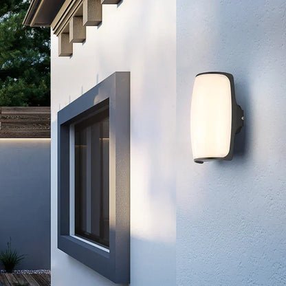 Outdoor LED Wall Light Waterproof Black Modern Lamp