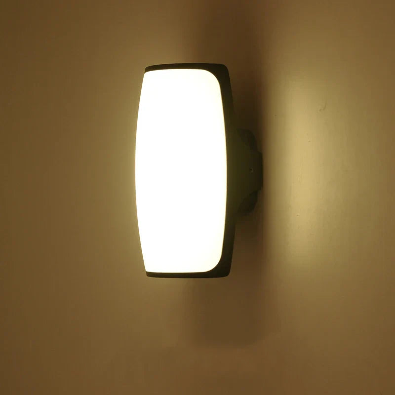 Outdoor LED Wall Light Waterproof Black Modern Lamp