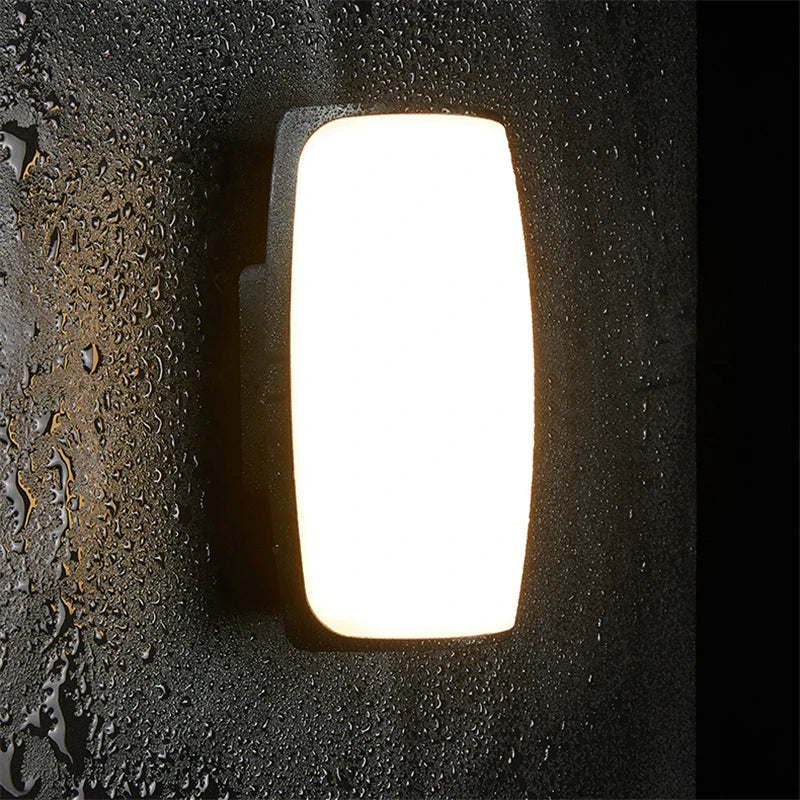 Outdoor LED Wall Light Waterproof Black Modern Lamp