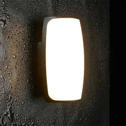 Outdoor LED Wall Light Waterproof Black Modern Lamp