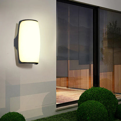 Outdoor LED Wall Light Waterproof Black Modern Lamp - Fesara
