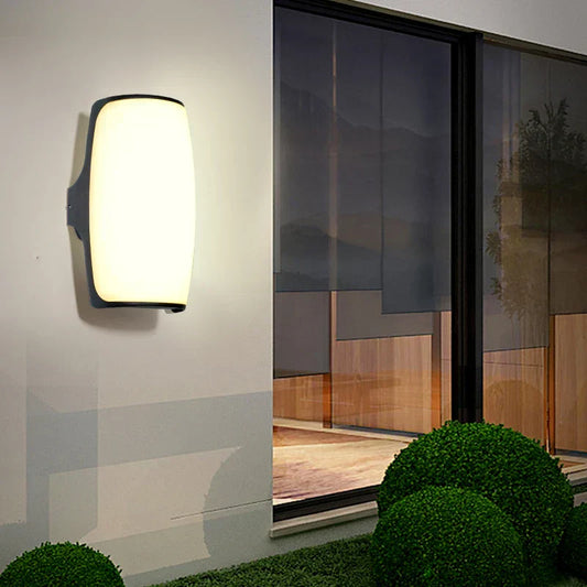 Outdoor LED Wall Light Waterproof Black Modern Lamp - Fesara