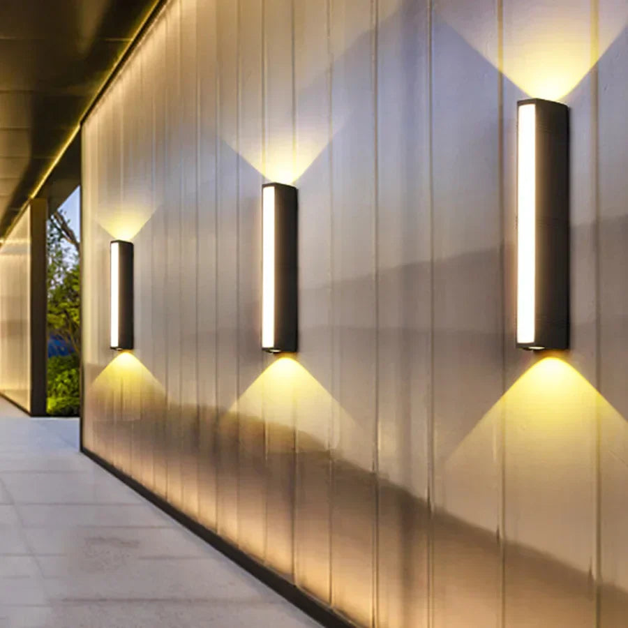 Outdoor LED Wall Lamp Warm White Weatherproof Aluminum