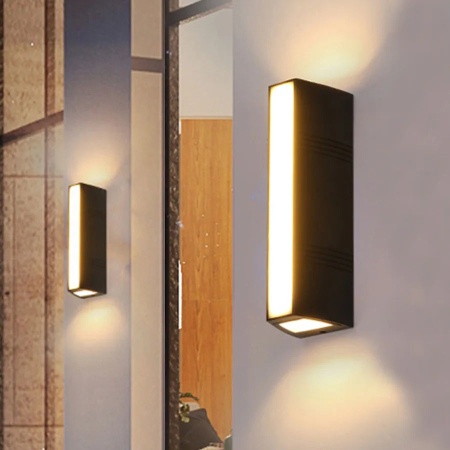 Outdoor LED Wall Lamp Warm White Weatherproof Aluminum