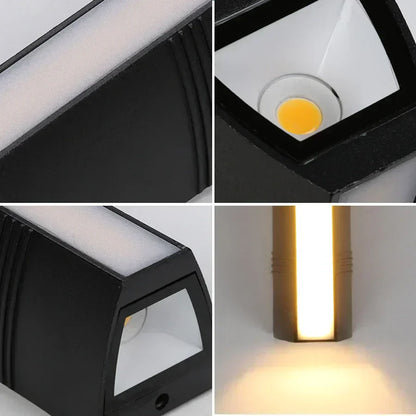 Outdoor LED Wall Lamp Warm White Weatherproof Aluminum
