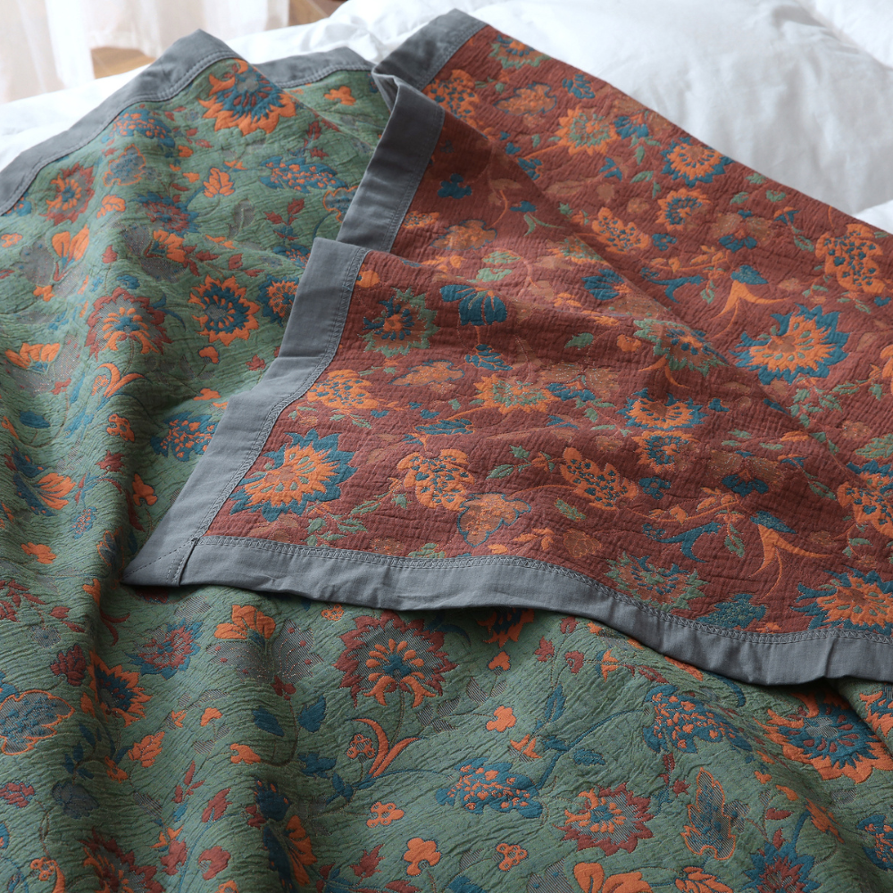 Vintage Floral Throw Blanket