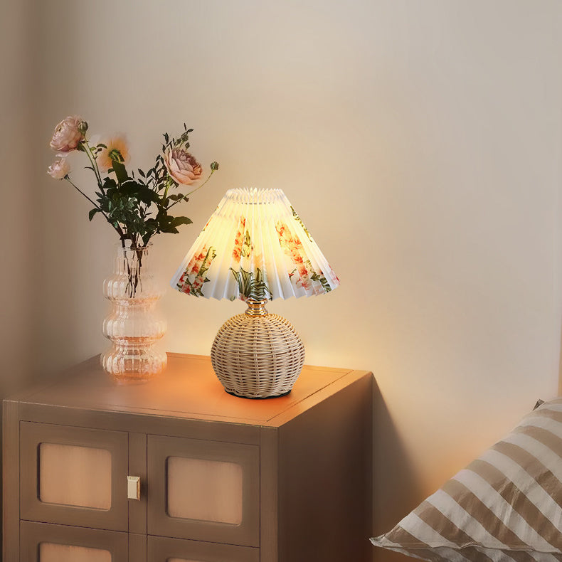 Soft Fabric Shade Nordic LED Bedside Lamp