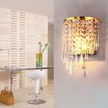 Elegant Crystal Glass 1-Light Wall Sconce Lamp