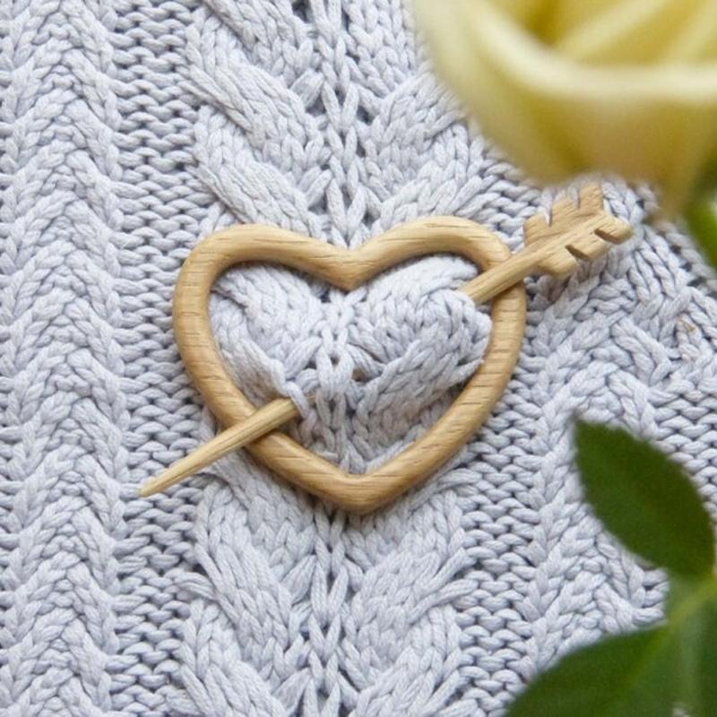 Cute Wooden Animal Pin Badge