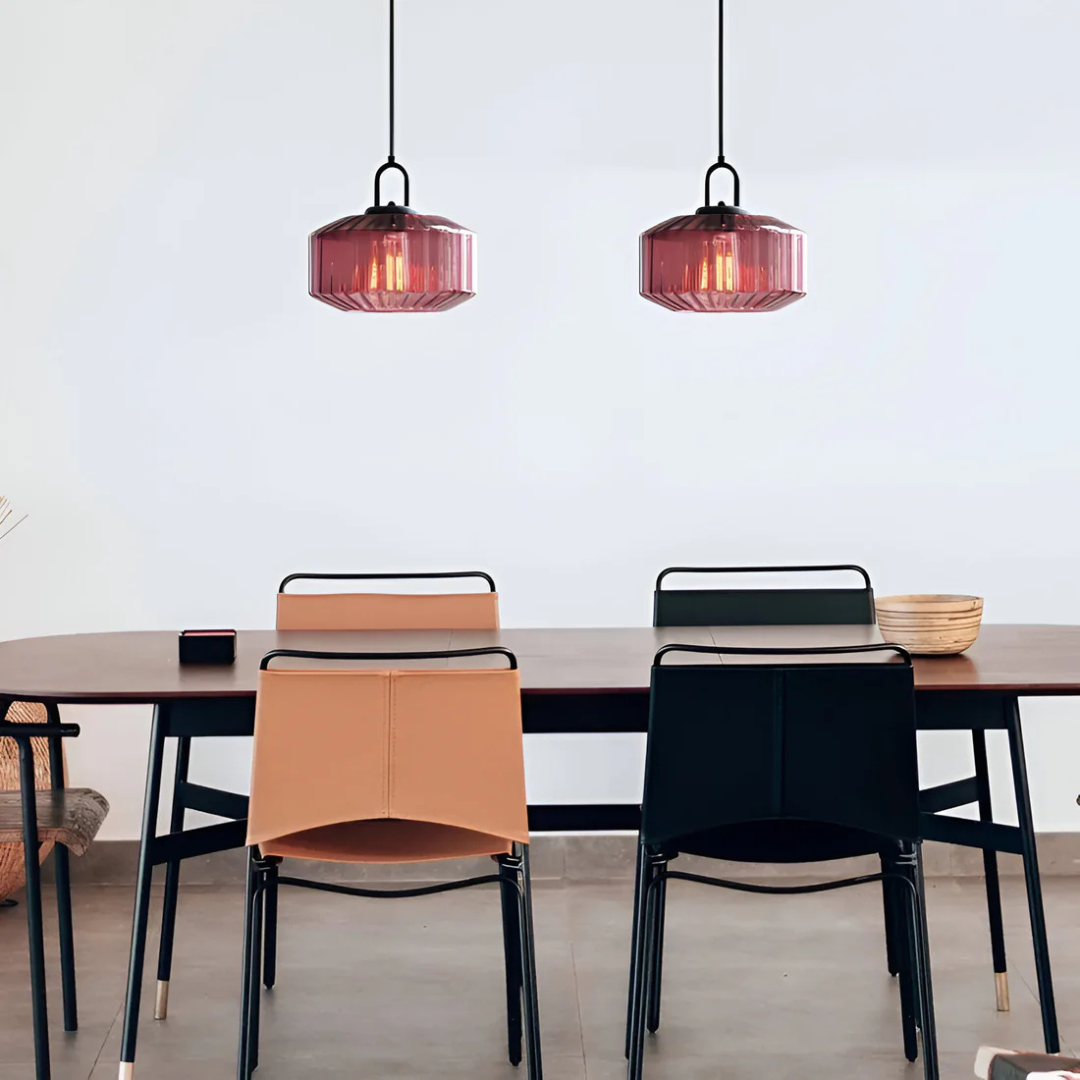 Vintage Style Glass Hanging Lamp