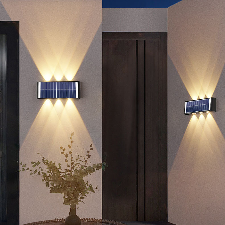 Outdoor Solar LED Wall Light Waterproof Rectangle Lamp