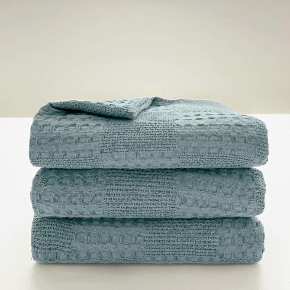 Soft Waffle Weave Cotton Blanket