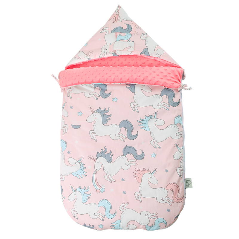 Soft Baby Sleep Sack with Hooded Minky Blanket
