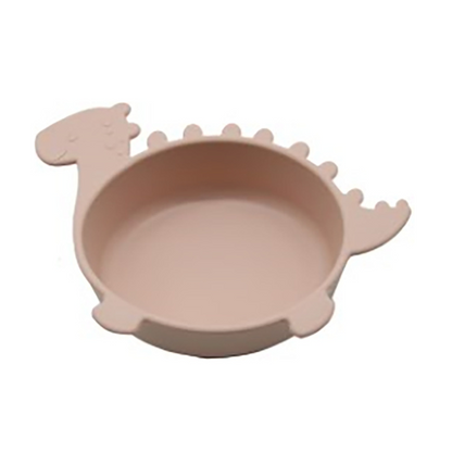 Soft Silicone Baby Bowl with Dinosaur Design