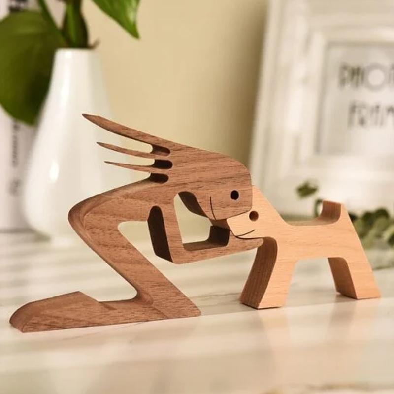 Cute Animal Figurine Wood Home Decor