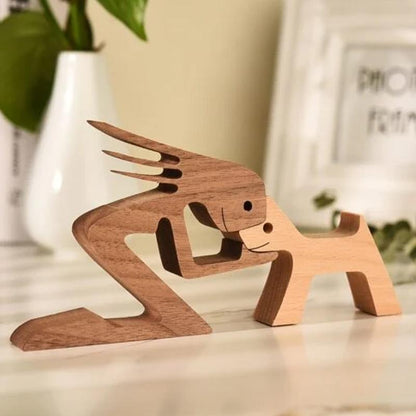 Cute Animal Figurine Wood Home Decor