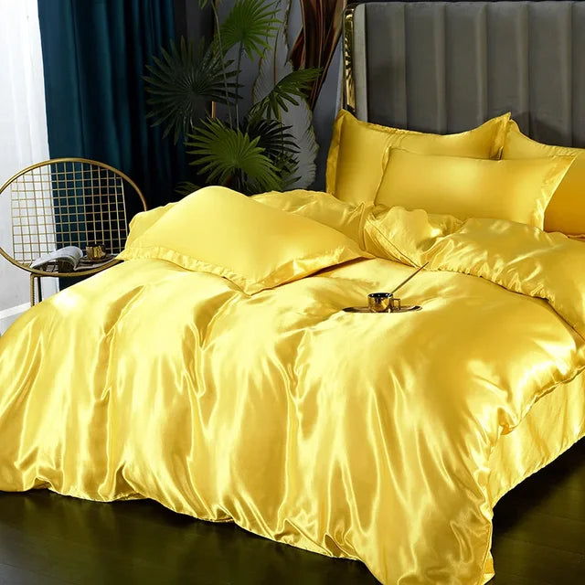 Soft Silk Bedding Set - Elegant Satin Sheets