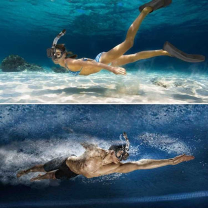 Compact Snorkel Mask with Clear Lens and Adjustable Band