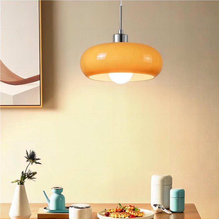 Vintage Glass Hanging Lamp Retro Nordic Style