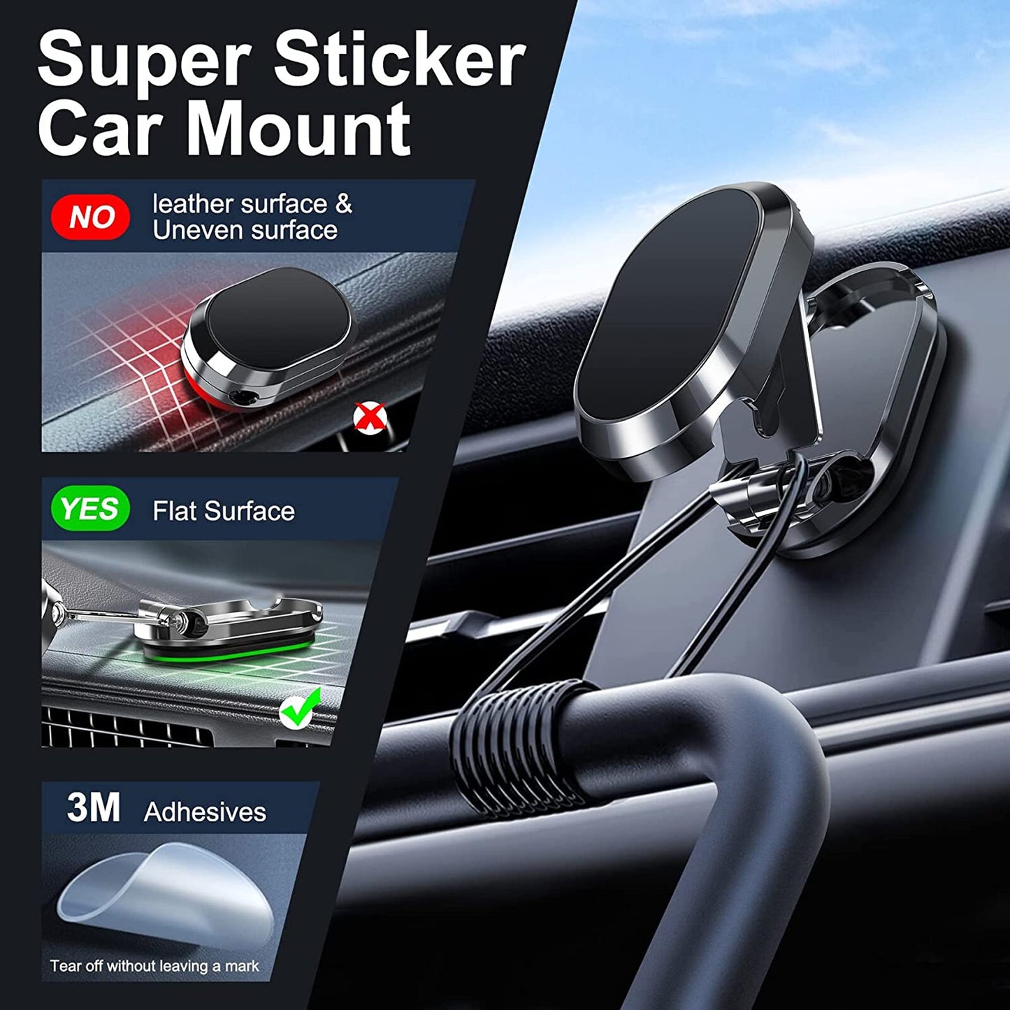 Portable Collapsible Car Phone Mount