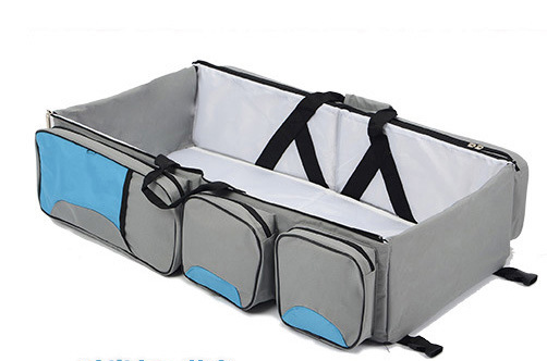 Portable Baby Travel Bed with Storage - Foldable Cot