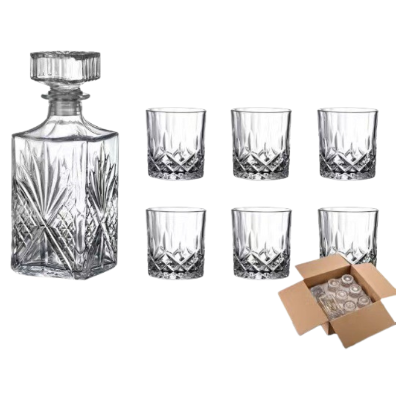 Luxury 7-Piece Whiskey Decanter Gift Box
