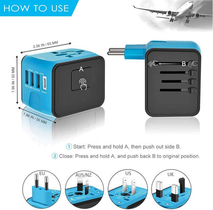 Compact Worldwide Travel Adapter Charger
