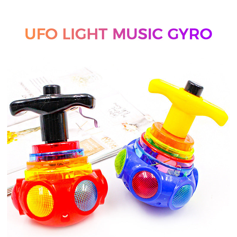 Fun Musical Spin Top Toy with Launcher