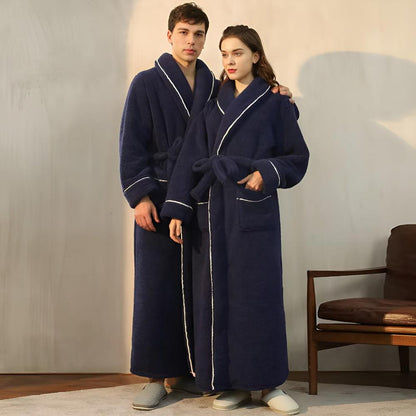 Luxurious Bath Robe with Adjustable Waist Tie - Fesara