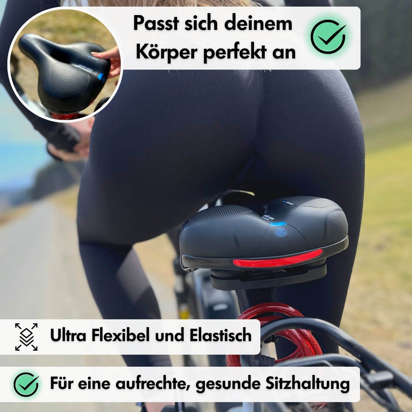 Comfortable Gel Cushion Cycling Seat
