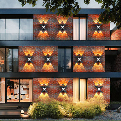 Outdoor Weatherproof Cross LED Wall Lamp