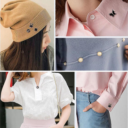 Secure Pin Brooches Set of 10