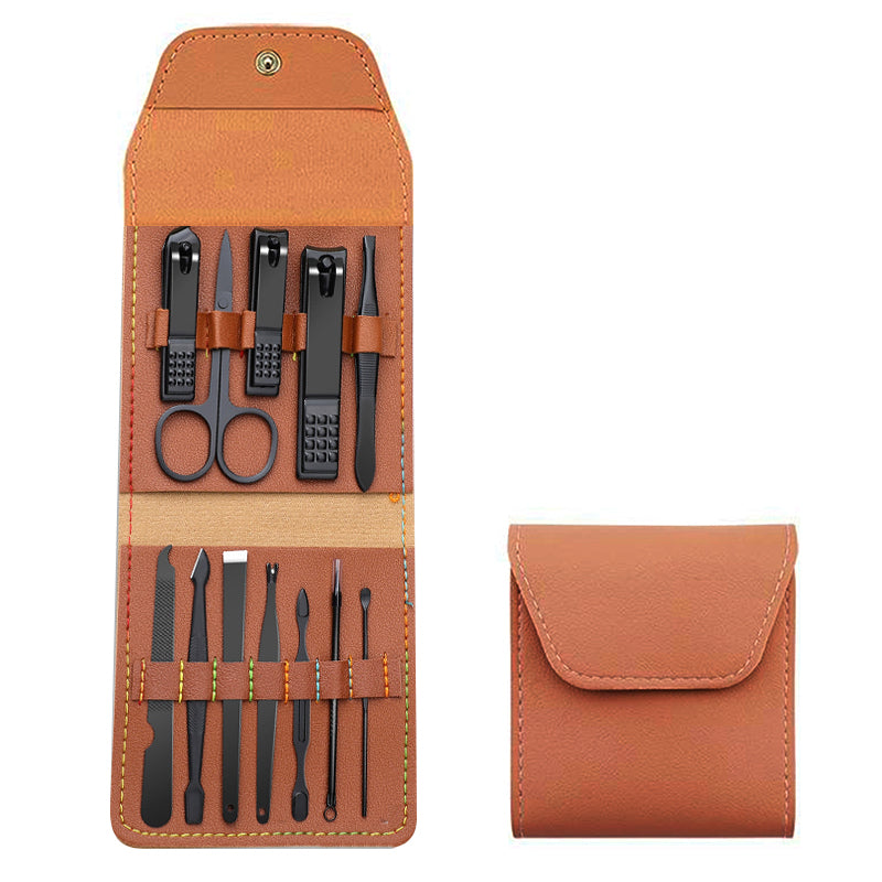 Travel Nail Care Kit with Clippers (12/16 Pieces)
