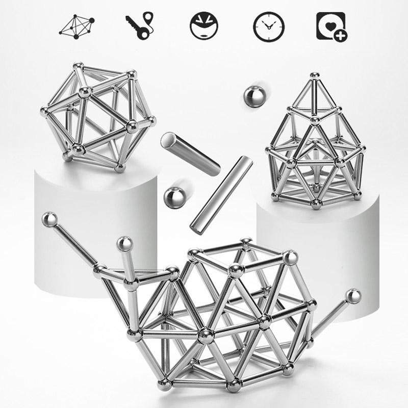 Magnetic Building Blocks Set for Kids DIY Creativity