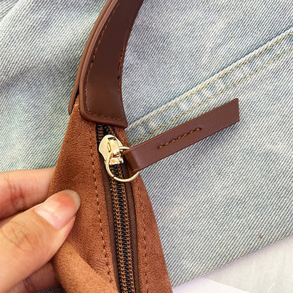 Luxurious Suede Crossbody Bag with Extra Storage