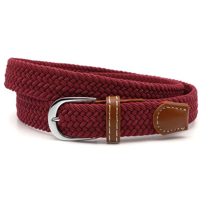 Elastic Woven Leather Belt