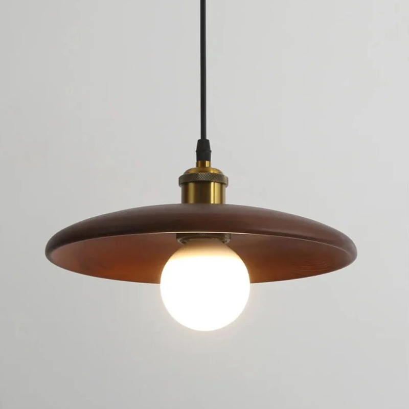 Simple Wood LED Hanging Light