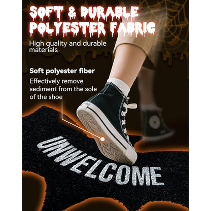 Spooky Halloween Bat Welcome Mat