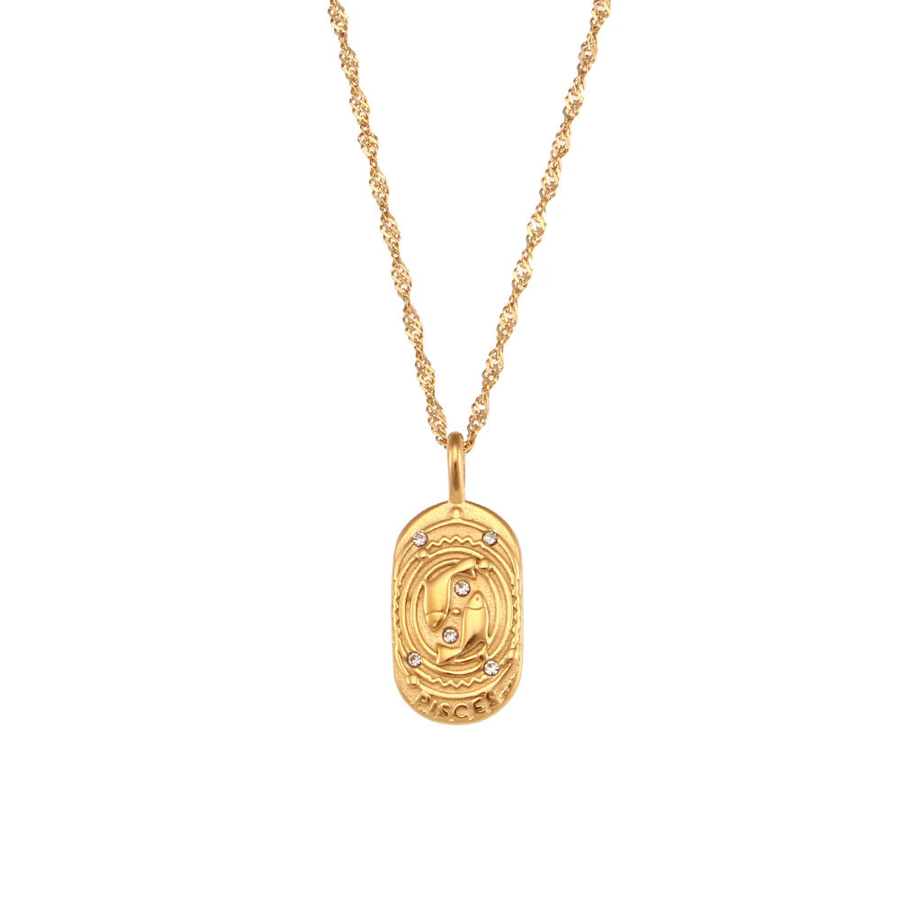 Delicate Astrology Symbol Pendant Necklace
