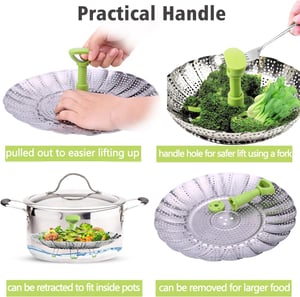 Compact Folding Metal Steamer Basket