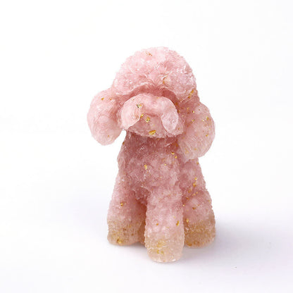 Sparkling Crystal Dog Gemstone Figurine Ornament